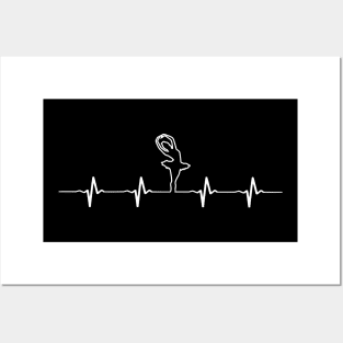 Ballet Heartbeat T-shirt - Gift For Ballerinas And Ballet Fans Posters and Art